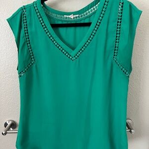 41 Hawthorn Green Cap Sleeve Blouse